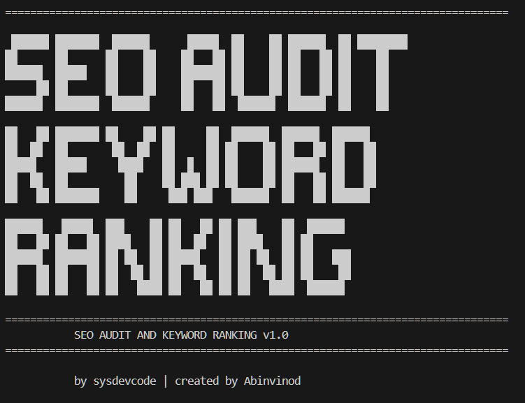 Seo Audit.